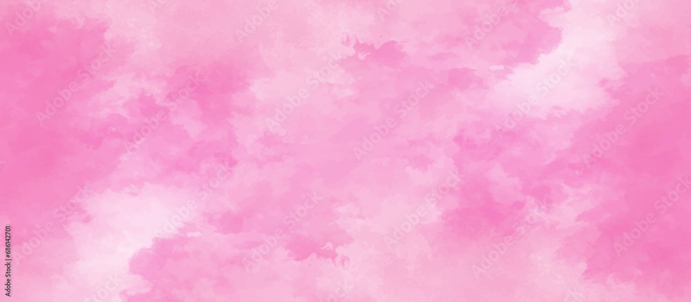 pink background with watercolor.hand painted vector illustration.gradient pink texture background.Soft pink grunge background frame.soft polished high detailed hand painted pink watercolor background.