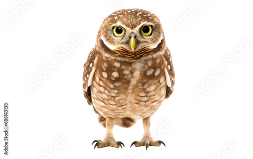 Burrowing Owl Nocturnal watcher Isolated on a Transparent Background PNG. photo