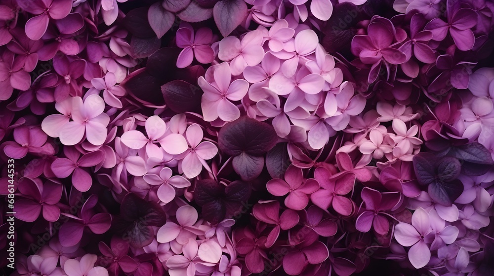 Obraz premium Abstract pastel purple and pink lilac flowers close up. Summer minimal floral background.