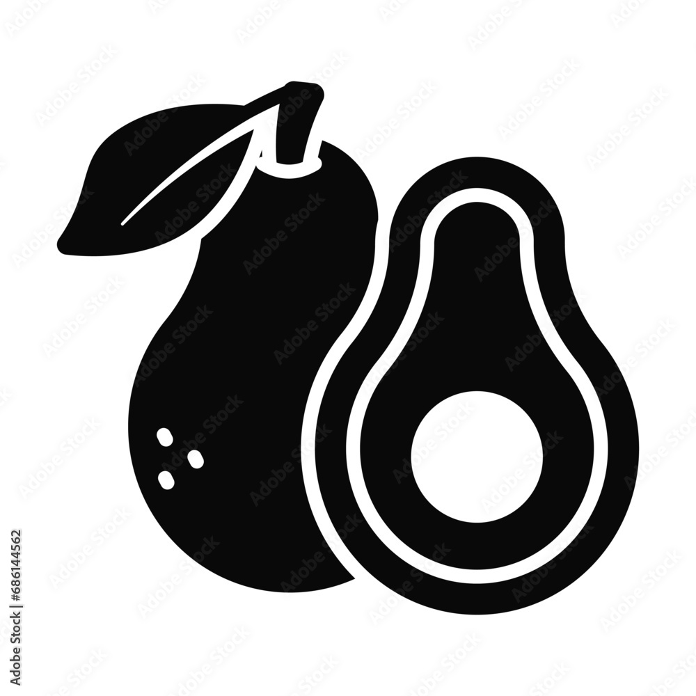 An amazing icon of avocado in modern design style, healthy diet An amazing icon of avocado in modern design style, healthy diet