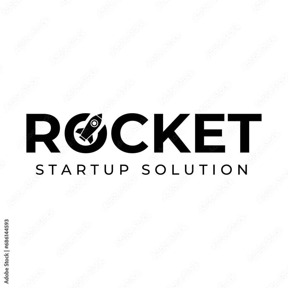 Fototapeta premium Rocket launch logo vector template. Creative rocket flight startup fly launch vector logo design