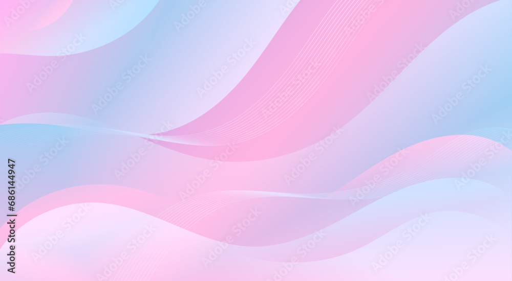 abstract background with waves, Pastel pink abstract wave background, 3d textured, ai generated - obrazy, fototapety, plakaty 