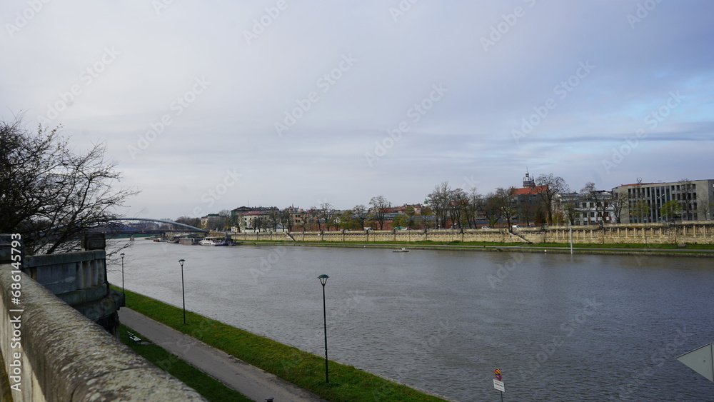 Vistula river Krakow autumn Poland 