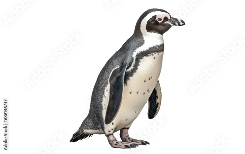 Magellanic Penguin Hardy South American penguin Isolated on a Transparent Background PNG.