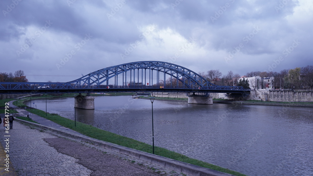 Bridges in Krakow Poland autumn 