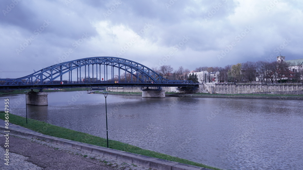 Bridges in Krakow Poland autumn 