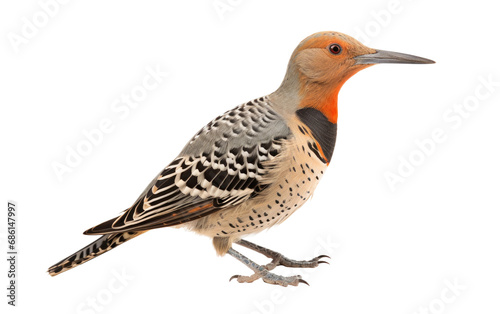 Northern Flicker Woodland Drummer Isolated on a Transparent Background PNG. photo