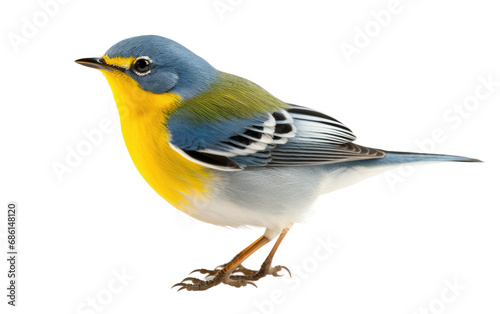 Northern Parula Canopy Charmer Isolated on a Transparent Background PNG.