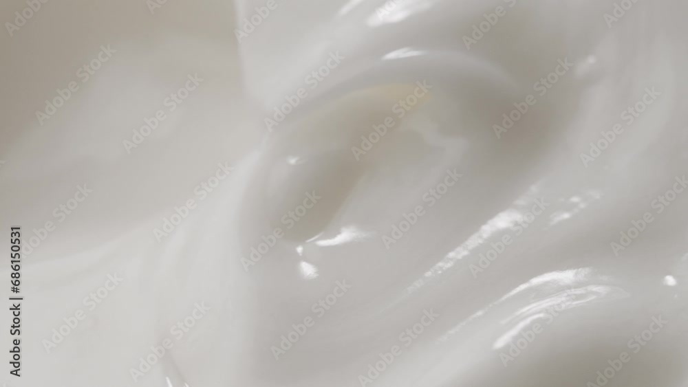 Cosmetic cream texture closeup 50 fps slow motion 4k Cosmetic cream texture closeup 50 fps slow motion 4k