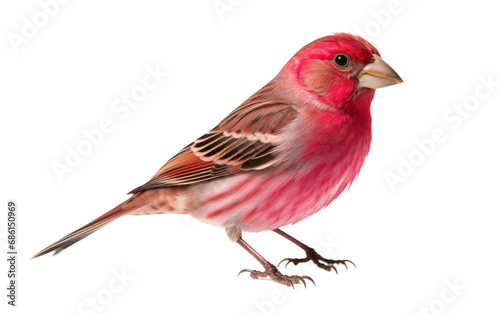 Purple Finch Bird Seed Eating Songster Isolated on a Transparent Background PNG.