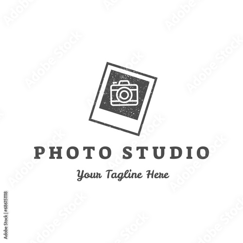 Photo studio logo vintage vector. Hipster and retro style. Perfect for your business design.