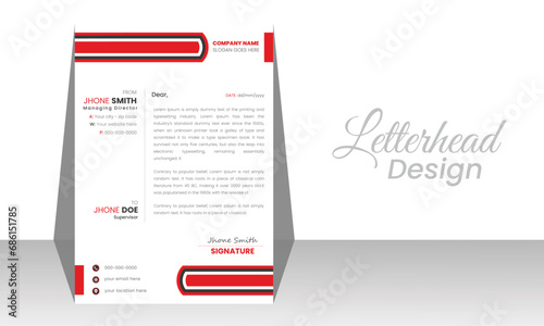 Simple letterhead template vector design. 