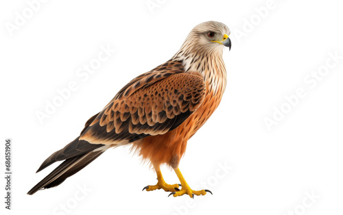 Red Kite Bird Scavenging Predator Isolated on a Transparent Background PNG.