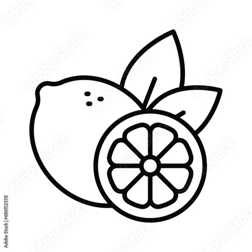 An icon of lemon in modern design style, trendy vector
