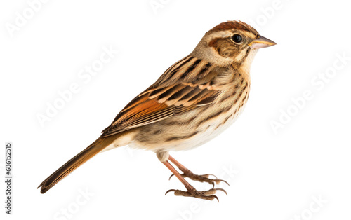 Shelleys Sparrow Bird Melodious Feeder Isolated on a Transparent Background PNG.