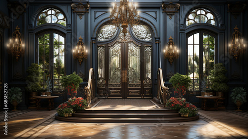 Luxury house door.