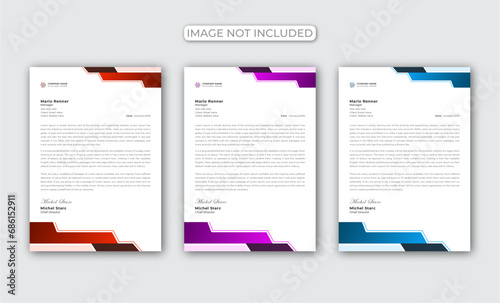 Vector modern new corporate company letterhead design.Letterhead template for print.