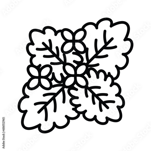 Creatively crafted vector of melissa, healthy food, herbal or green tea ingredients