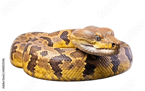 Timor python Stealthy constrictor Isolated on a Transparent Background PNG.