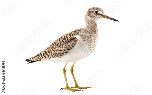 Upland sandpiper Long distance migrant. Isolated on a Transparent Background PNG. photo