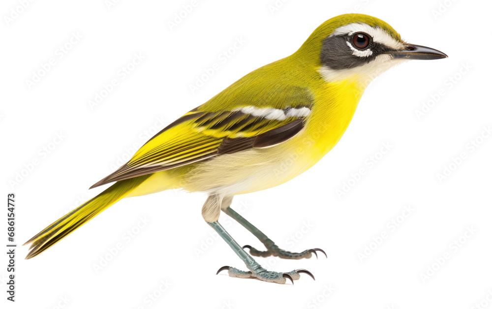 Magnolia Warbler Vibrant migratory songbird Isolated on a Transparent Background PNG.