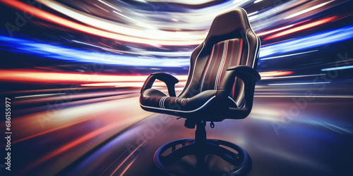 speed lines of a mechanical gaming chair in motion