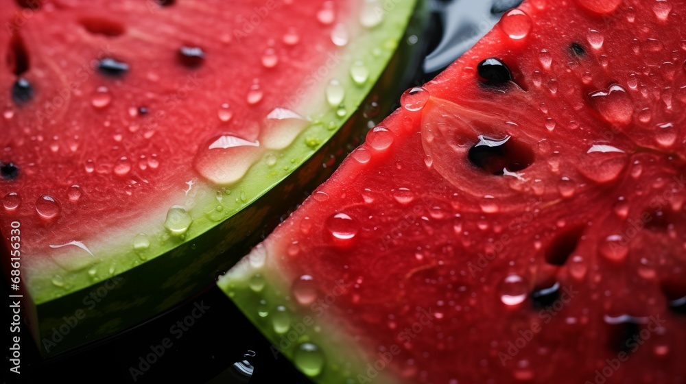 Close-up image of bright juicy watermelon slices. Close-up image of bright juicy watermelon slices.