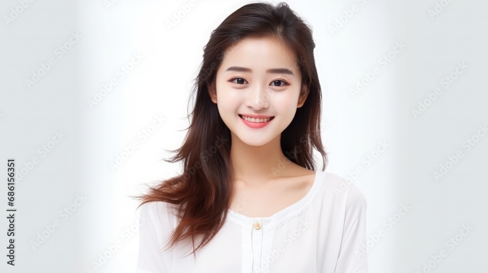 Portrait of beauty woman with perfect healthy glow skin facial Portrait of beauty woman with perfect healthy glow skin facial