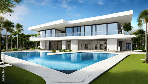 Moderne Villa mit Schwimmecken © Pranay