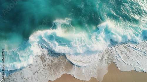 Aerial view of the mesmerizing tide of water.