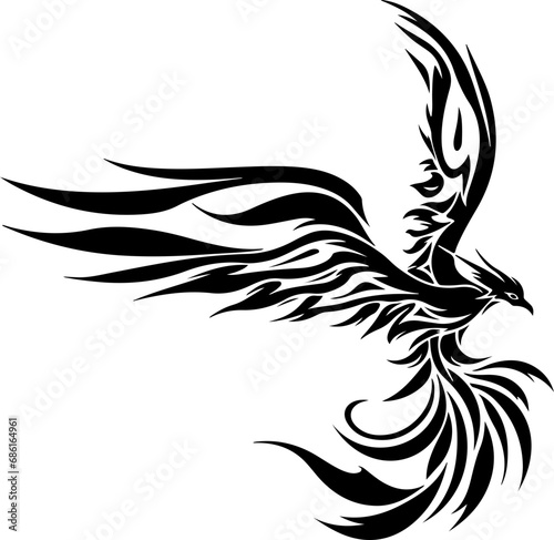 Phoenix flying tattoo