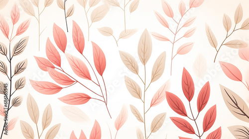 Abstract fabric, print botanical art background