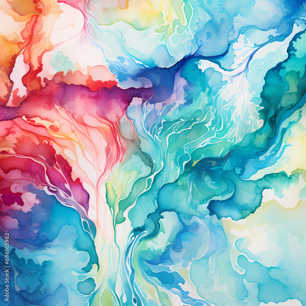 a symphony featuring chromatic elements in an oasis with watercolor-inspired strokes