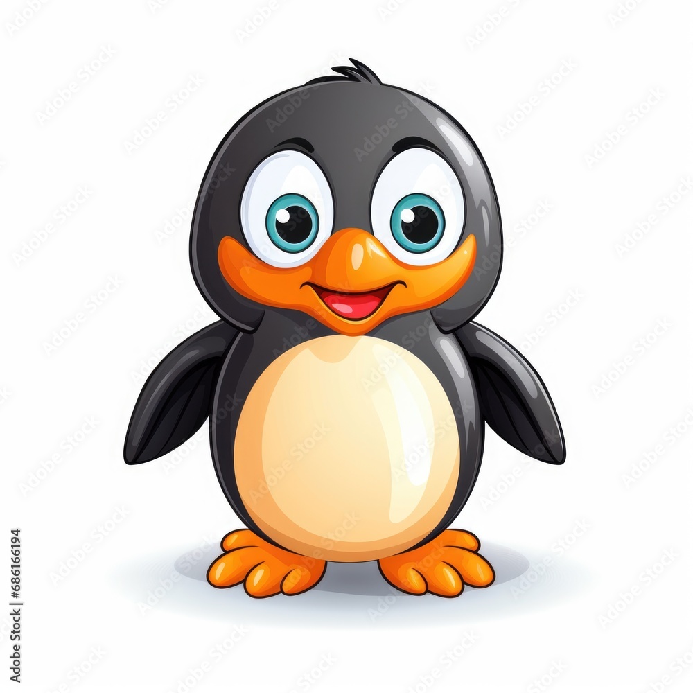Obraz premium penguin with blank sign