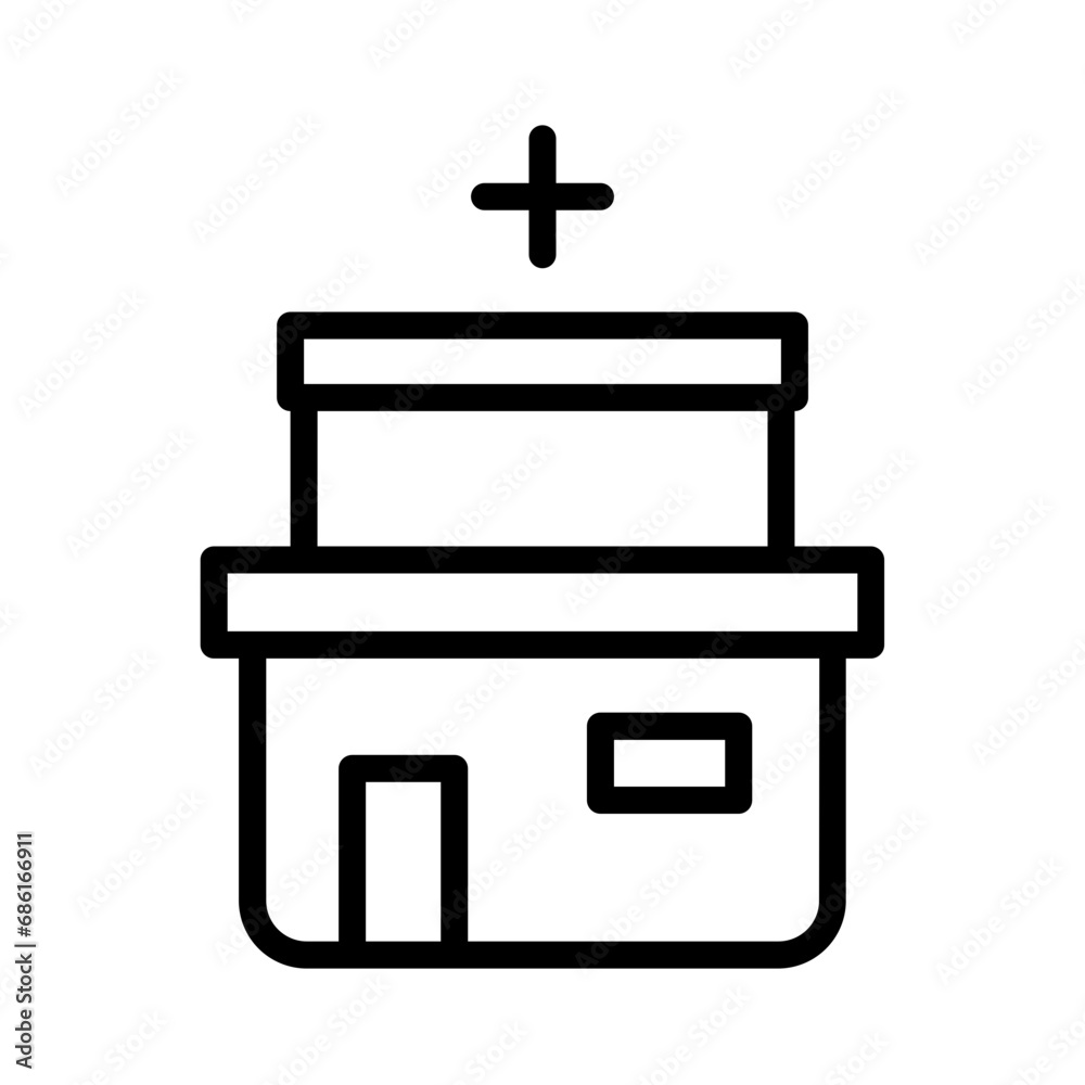 Clinic Hospital Health Outline Icon Clinic Hospital Health Outline Icon