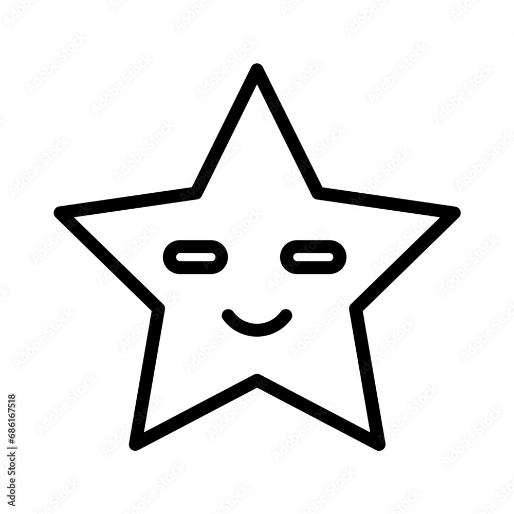 Smile Star Toy Outline Icon Smile Star Toy Outline Icon