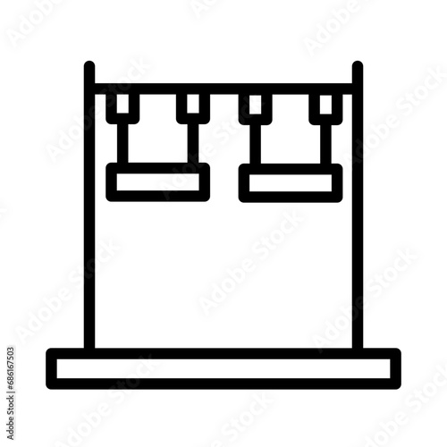 Park Playground Swing Outline Icon