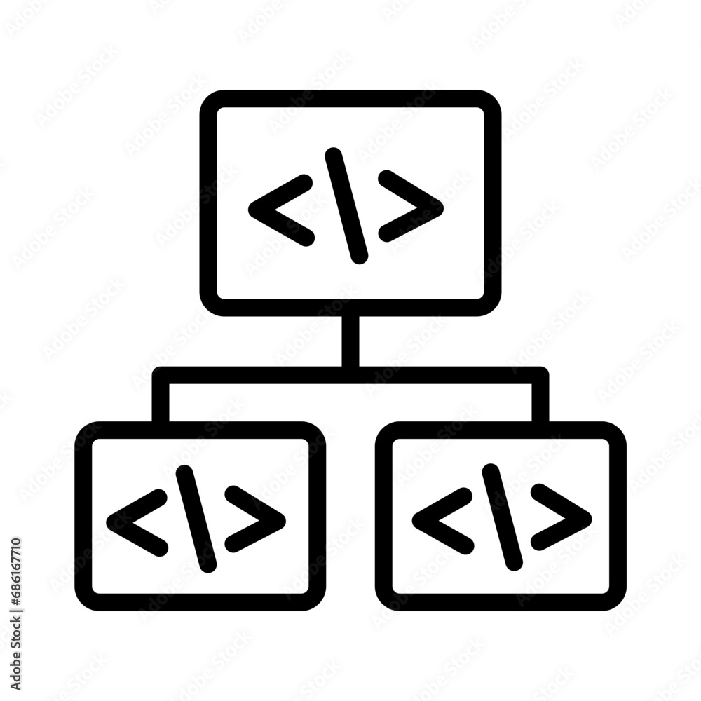 Agile Coding Increment Outline Icon Agile Coding Increment Outline Icon