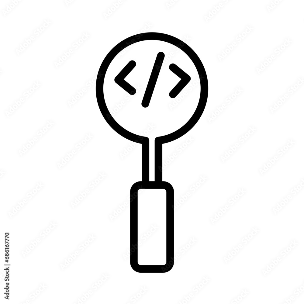 Backlog Coding Search Outline Icon Backlog Coding Search Outline Icon