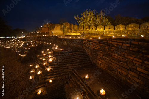 The Candles for worshiping Buddha relics in the cities of Chiang Mai, Thailand. #686167986