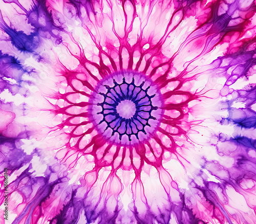 Watercolor Pink and Purple Tie Dye Seamless Pattern Background