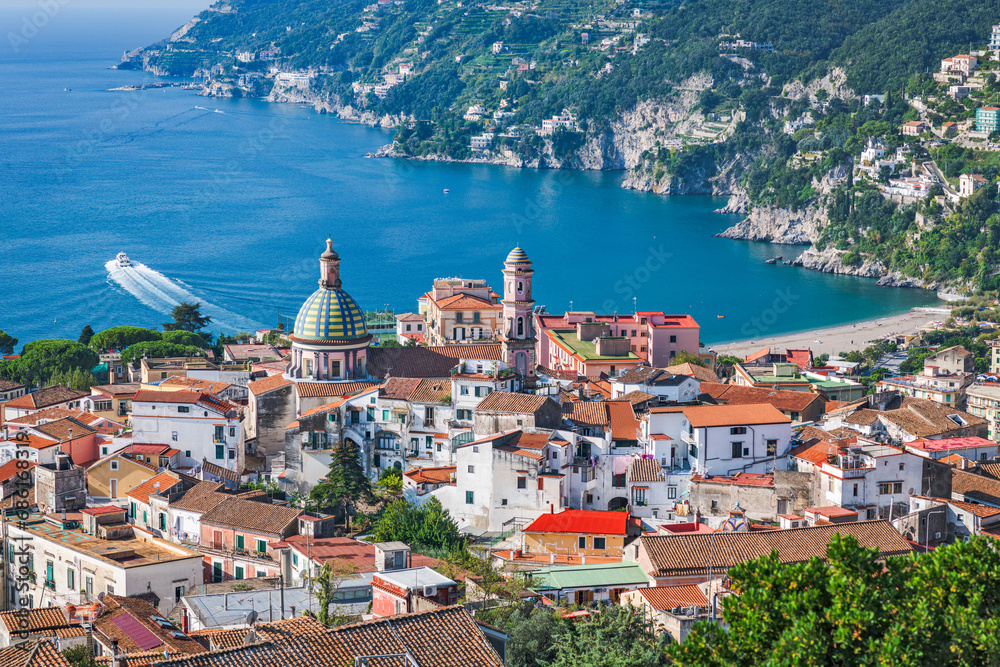 Vietri Sul Mare, Italy town skyline on the Amalfi