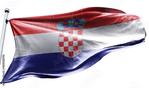 Croatia flag png on transparent background.