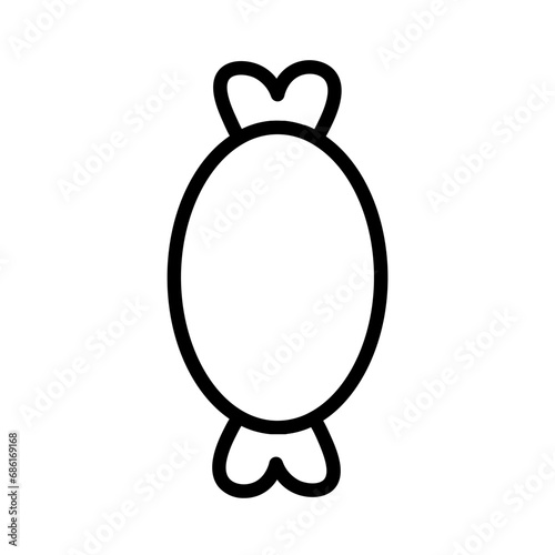 Sweets Toffee Candy Outline Icon