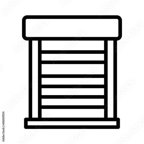 Board Shop Shutter Outline Icon