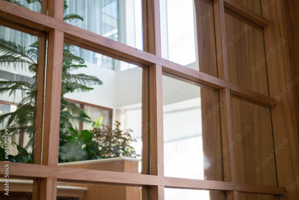 Fototapeta premium Interior of stylish white and green room