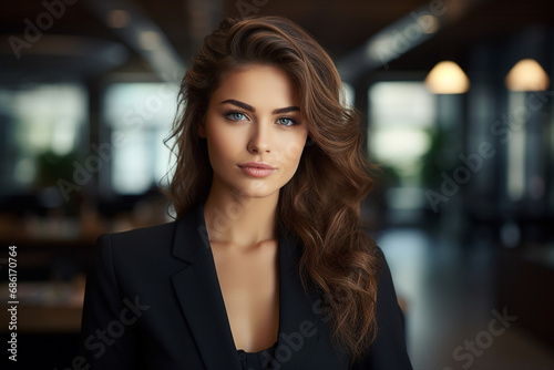 Wallpaper Mural Generative AI picture portrait of attractive office worker young woman Torontodigital.ca