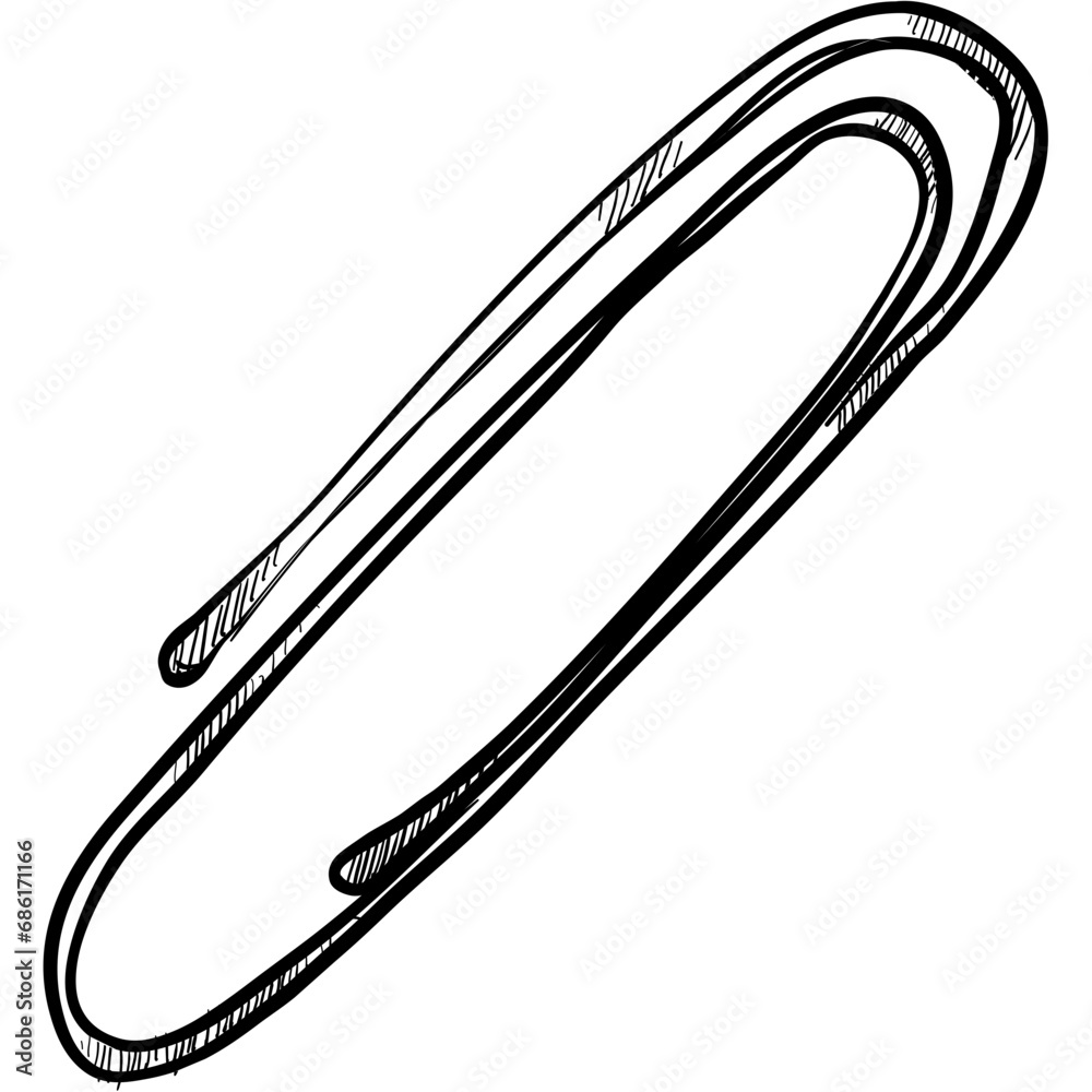 paper clip handdrawn illustration paper clip handdrawn illustration
