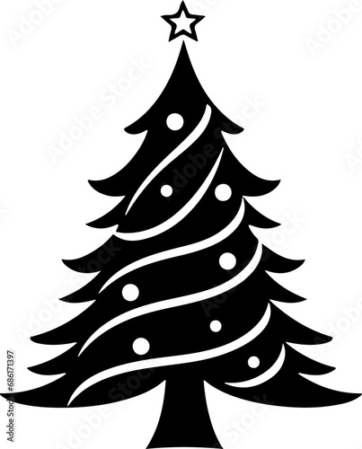 Christmas tree silhouette decoration