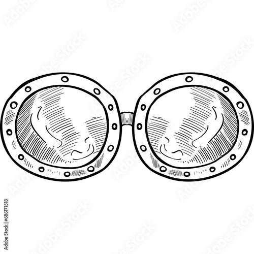 eyeglasses handdrawn illustration
